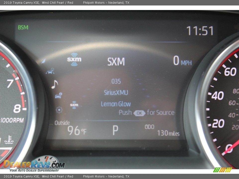 2019 Toyota Camry XSE Wind Chill Pearl / Red Photo #15