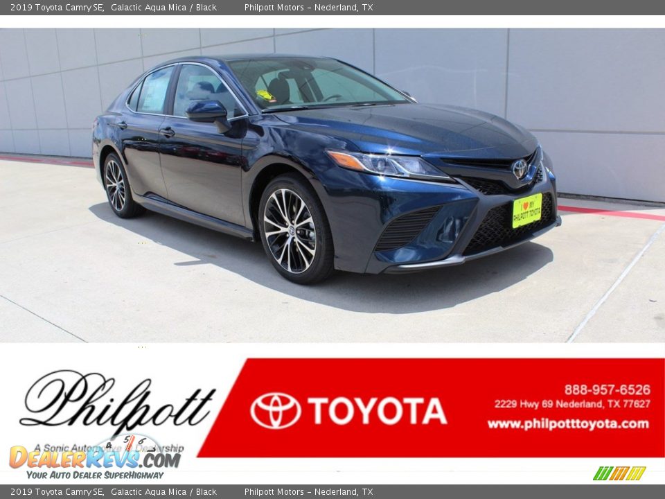 2019 Toyota Camry SE Galactic Aqua Mica / Black Photo #1