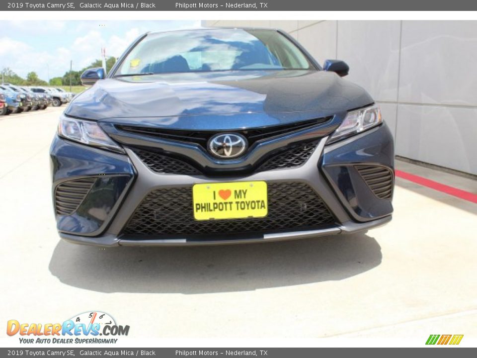 2019 Toyota Camry SE Galactic Aqua Mica / Black Photo #3