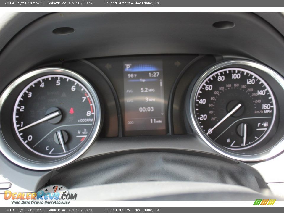 2019 Toyota Camry SE Galactic Aqua Mica / Black Photo #14