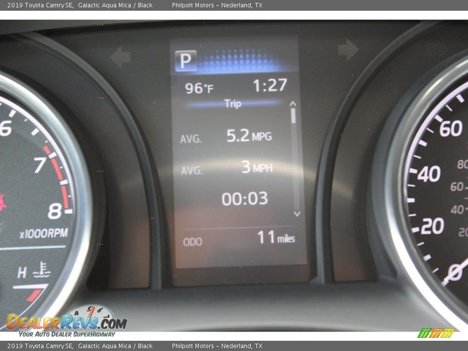 2019 Toyota Camry SE Galactic Aqua Mica / Black Photo #15