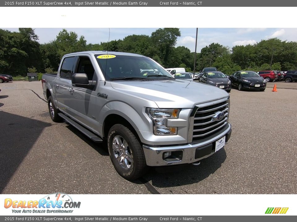 2015 Ford F150 XLT SuperCrew 4x4 Ingot Silver Metallic / Medium Earth Gray Photo #1