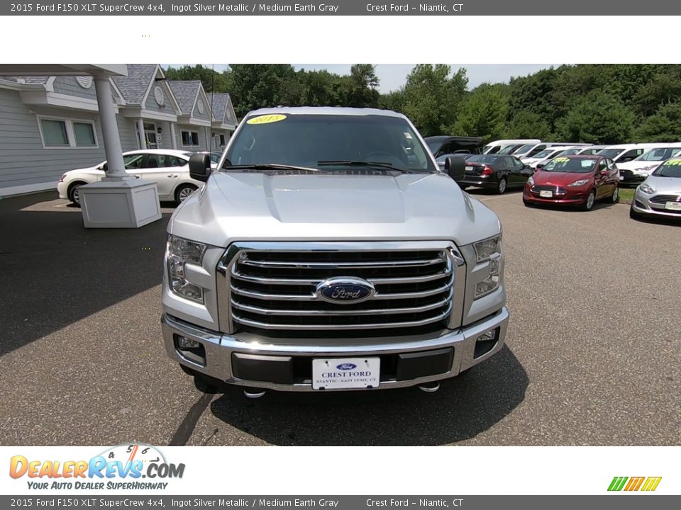 2015 Ford F150 XLT SuperCrew 4x4 Ingot Silver Metallic / Medium Earth Gray Photo #2