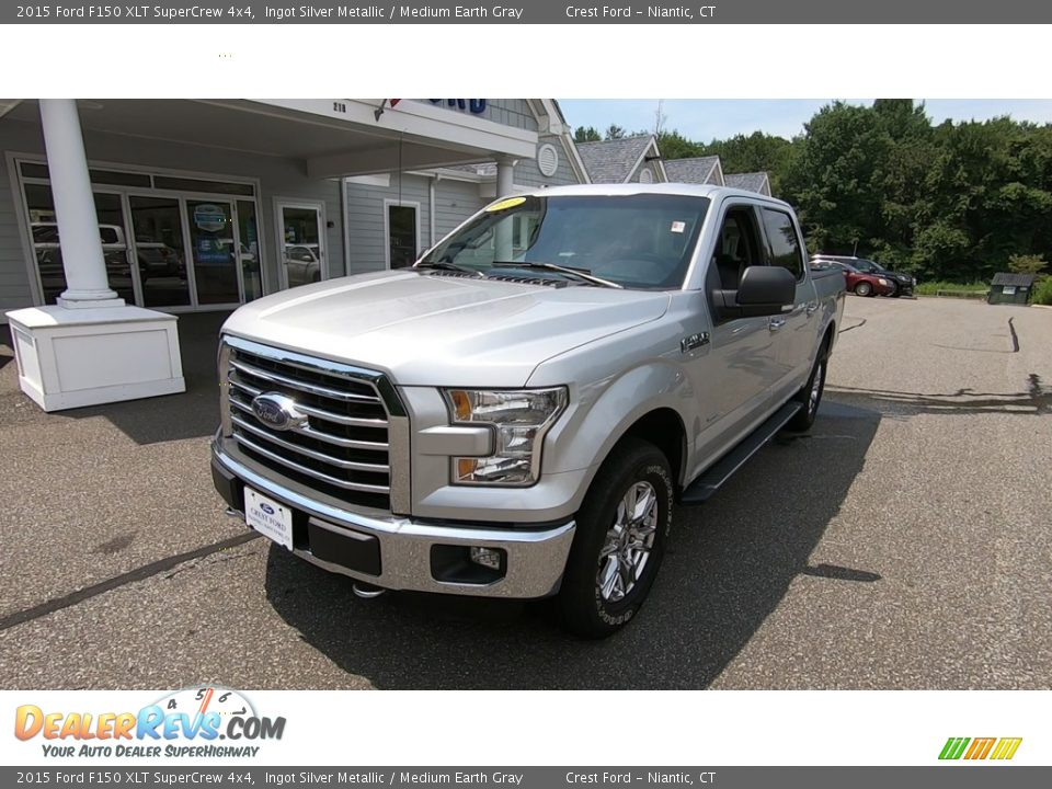 2015 Ford F150 XLT SuperCrew 4x4 Ingot Silver Metallic / Medium Earth Gray Photo #3