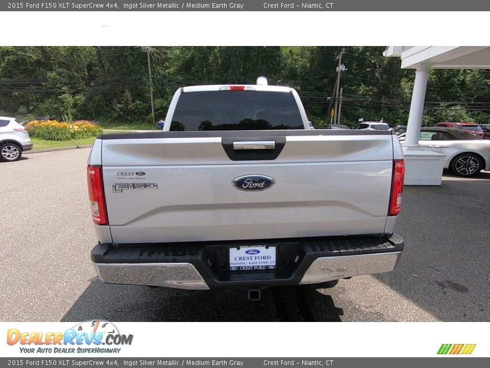 2015 Ford F150 XLT SuperCrew 4x4 Ingot Silver Metallic / Medium Earth Gray Photo #6