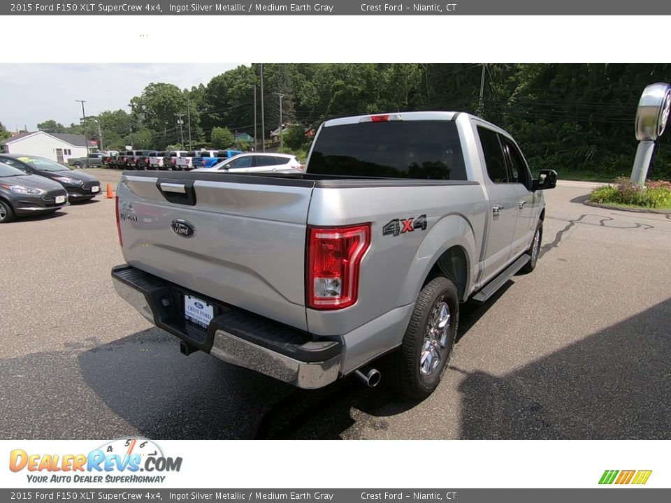 2015 Ford F150 XLT SuperCrew 4x4 Ingot Silver Metallic / Medium Earth Gray Photo #7