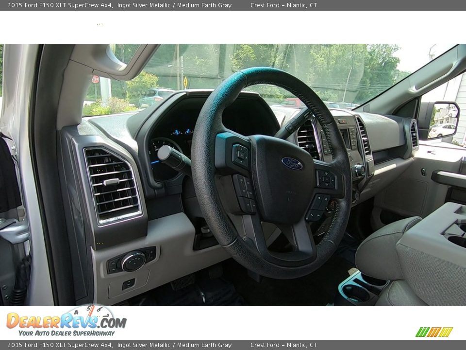 2015 Ford F150 XLT SuperCrew 4x4 Ingot Silver Metallic / Medium Earth Gray Photo #11