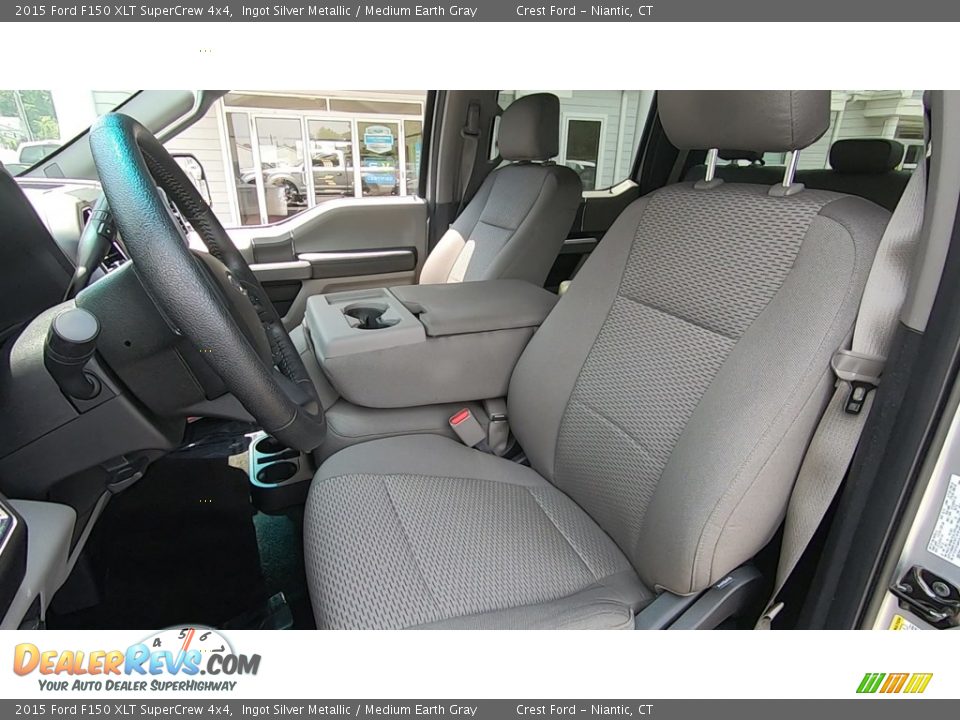 2015 Ford F150 XLT SuperCrew 4x4 Ingot Silver Metallic / Medium Earth Gray Photo #12