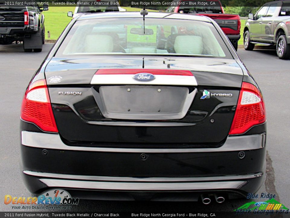 2011 Ford Fusion Hybrid Tuxedo Black Metallic / Charcoal Black Photo #4