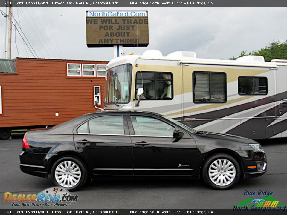 2011 Ford Fusion Hybrid Tuxedo Black Metallic / Charcoal Black Photo #6