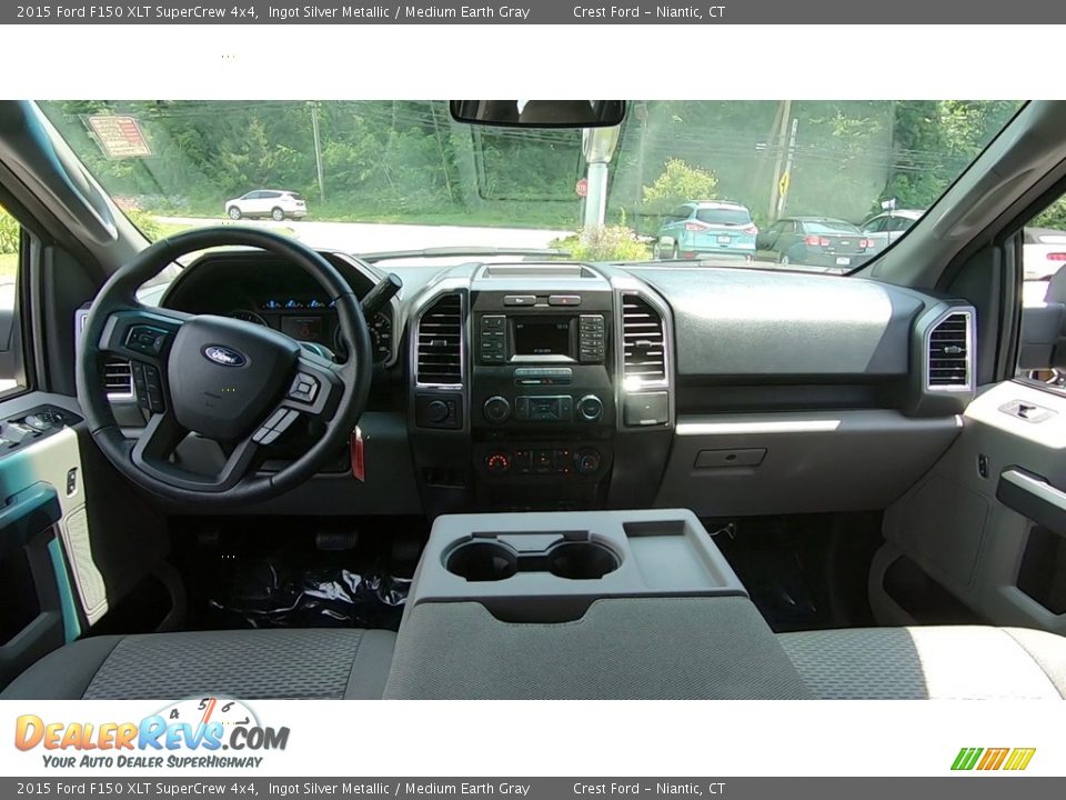 2015 Ford F150 XLT SuperCrew 4x4 Ingot Silver Metallic / Medium Earth Gray Photo #19