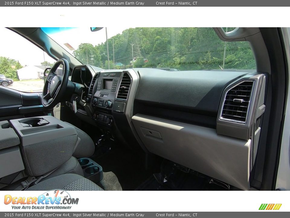 2015 Ford F150 XLT SuperCrew 4x4 Ingot Silver Metallic / Medium Earth Gray Photo #25