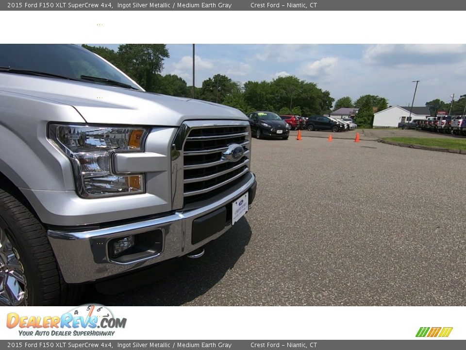 2015 Ford F150 XLT SuperCrew 4x4 Ingot Silver Metallic / Medium Earth Gray Photo #28
