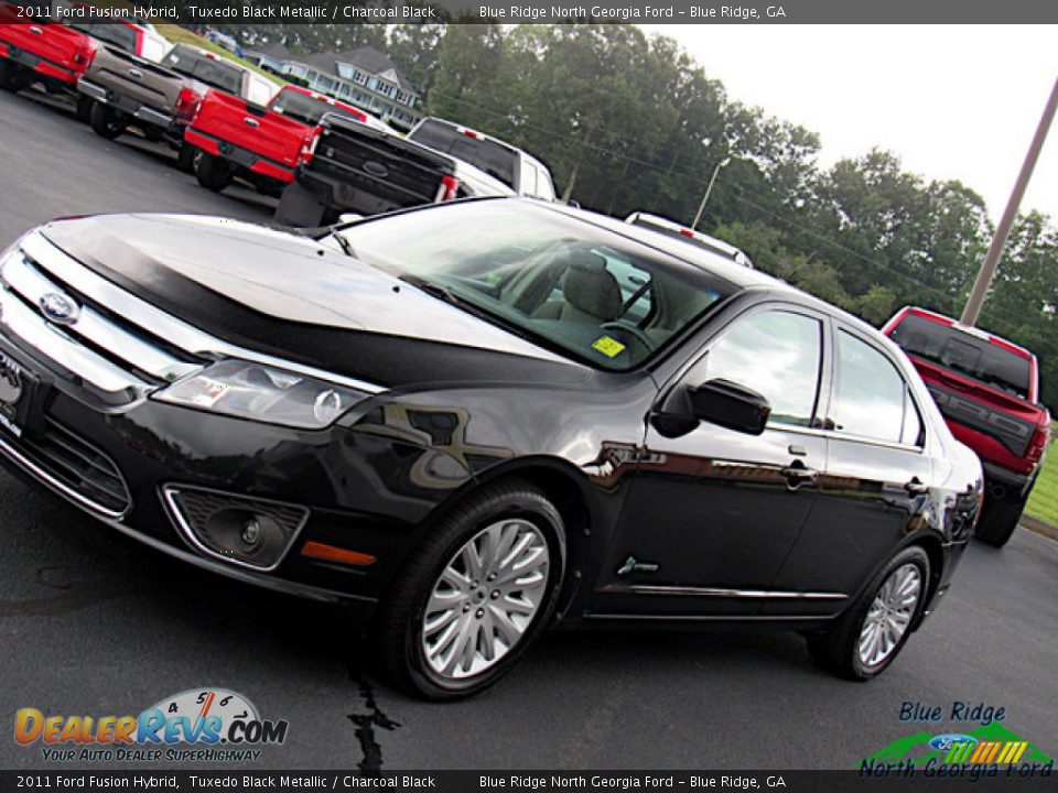 2011 Ford Fusion Hybrid Tuxedo Black Metallic / Charcoal Black Photo #28