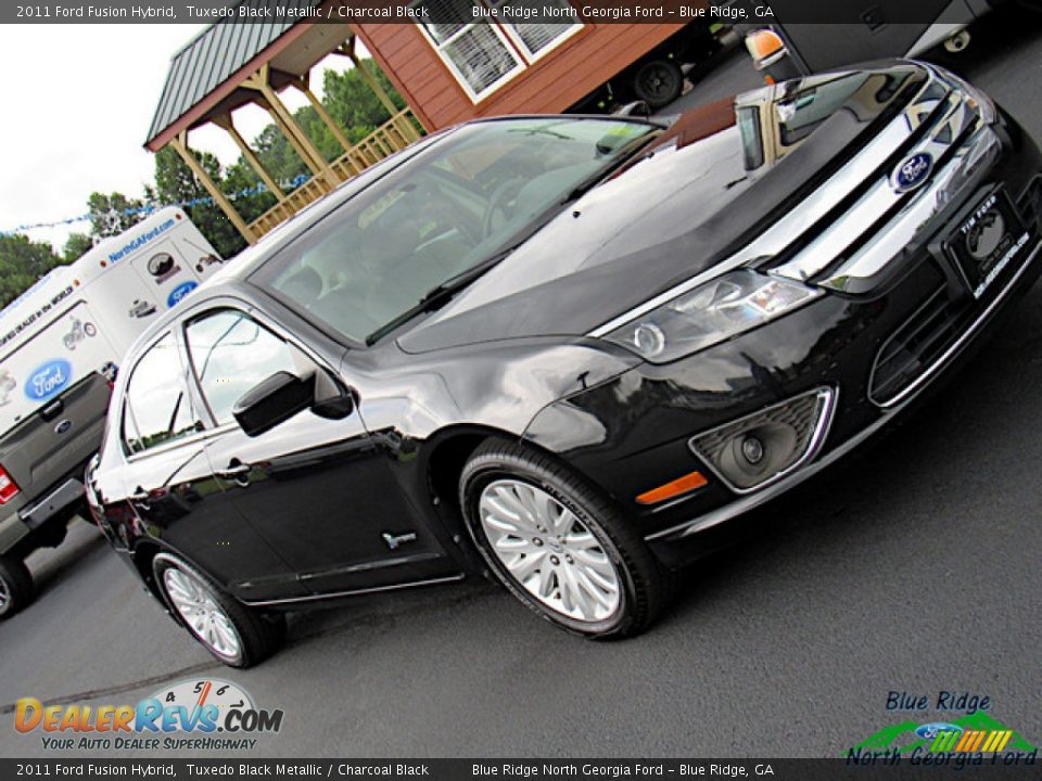 2011 Ford Fusion Hybrid Tuxedo Black Metallic / Charcoal Black Photo #29