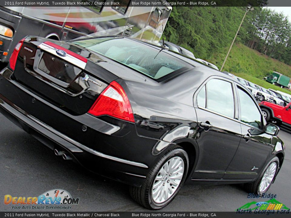 2011 Ford Fusion Hybrid Tuxedo Black Metallic / Charcoal Black Photo #30