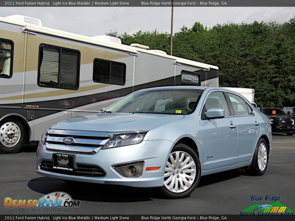 2011 Ford Fusion Hybrid Light Ice Blue Metallic / Medium Light Stone Photo #1