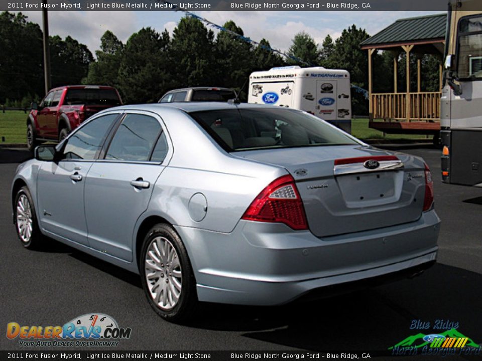 2011 Ford Fusion Hybrid Light Ice Blue Metallic / Medium Light Stone Photo #3