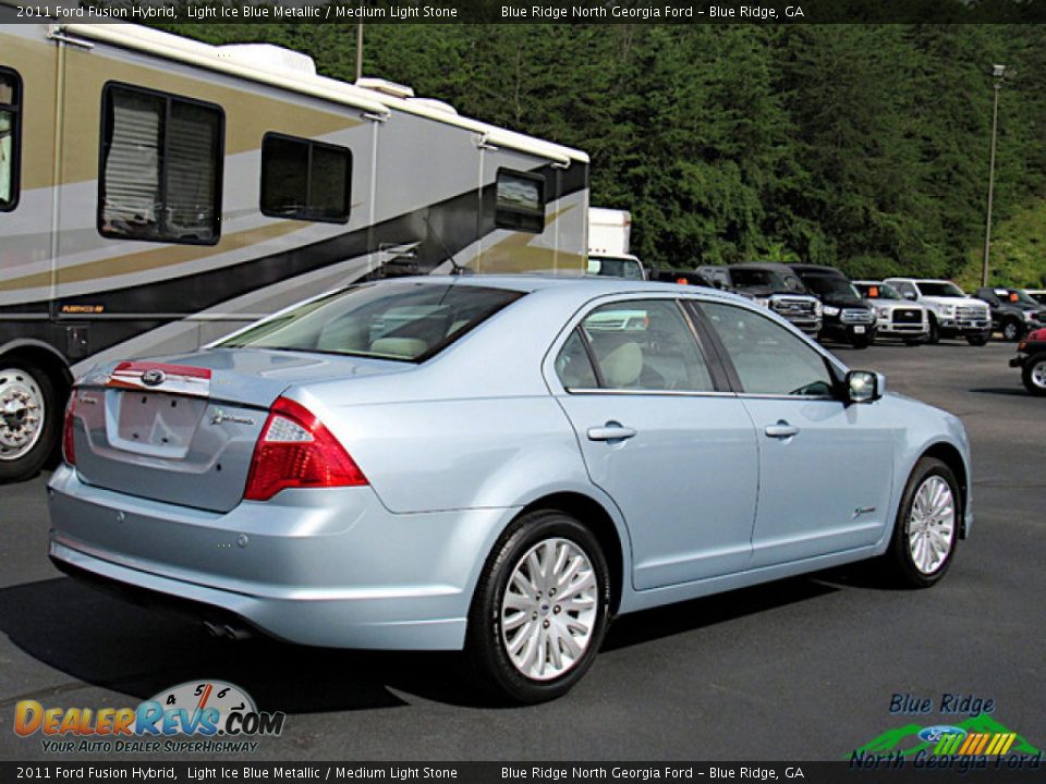 2011 Ford Fusion Hybrid Light Ice Blue Metallic / Medium Light Stone Photo #5