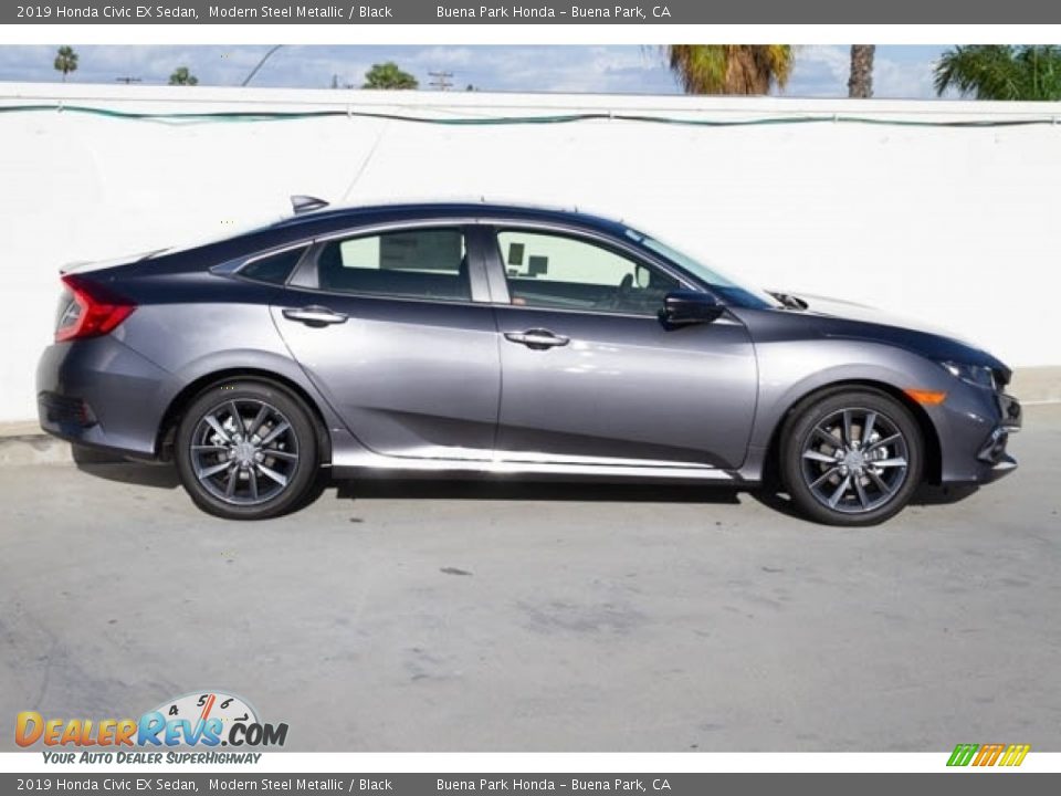2019 Honda Civic EX Sedan Modern Steel Metallic / Black Photo #9