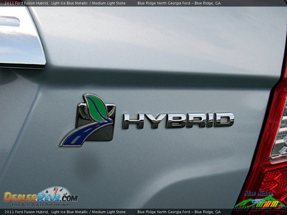 2011 Ford Fusion Hybrid Light Ice Blue Metallic / Medium Light Stone Photo #35