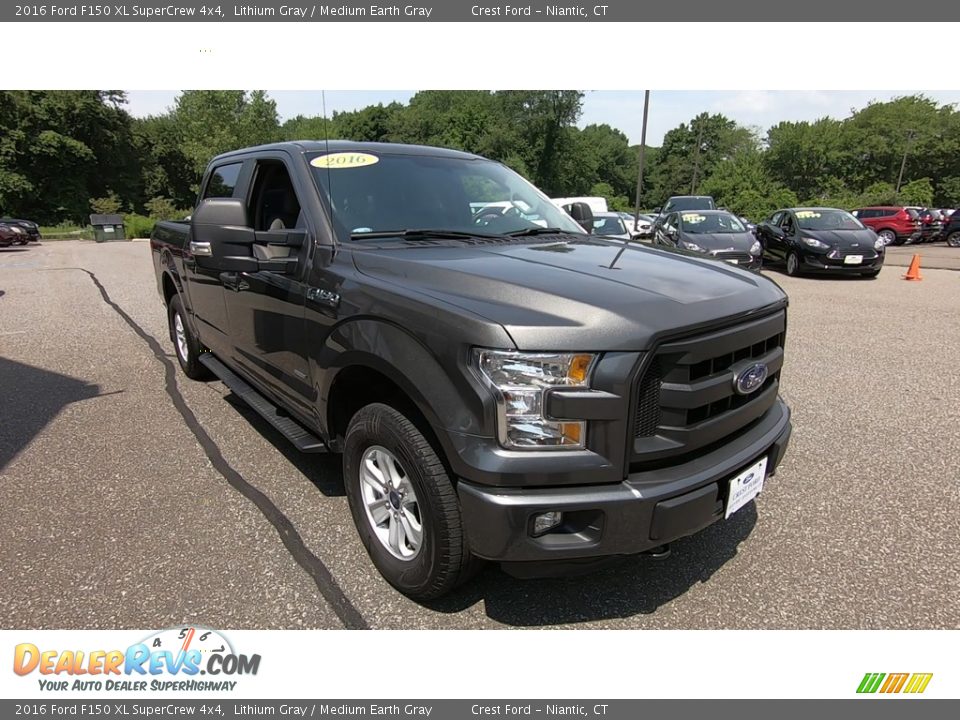 2016 Ford F150 XL SuperCrew 4x4 Lithium Gray / Medium Earth Gray Photo #1