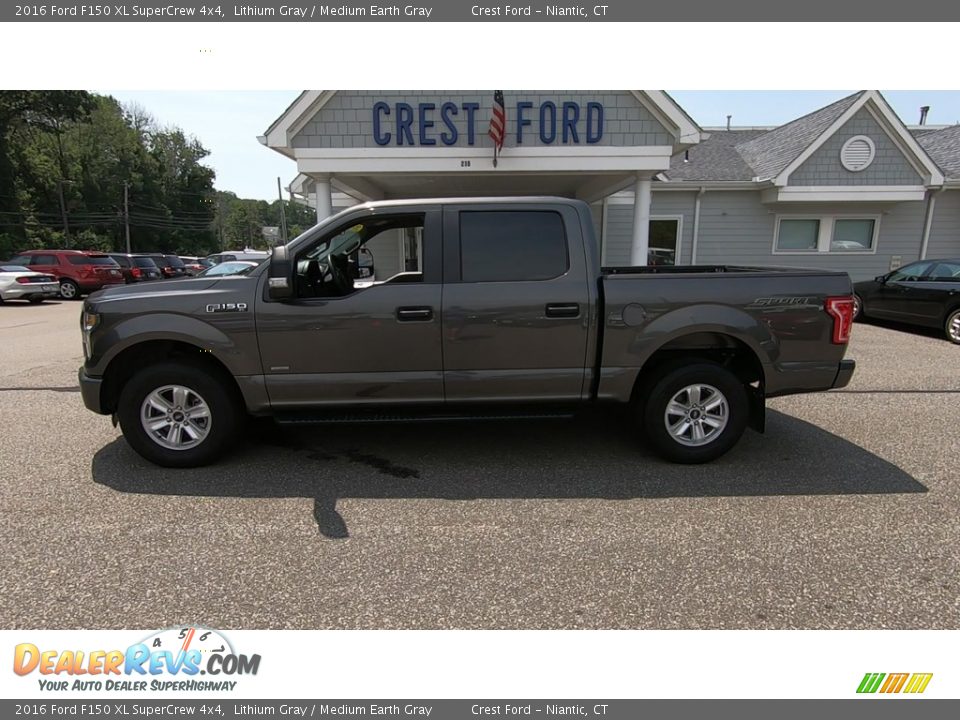 2016 Ford F150 XL SuperCrew 4x4 Lithium Gray / Medium Earth Gray Photo #4