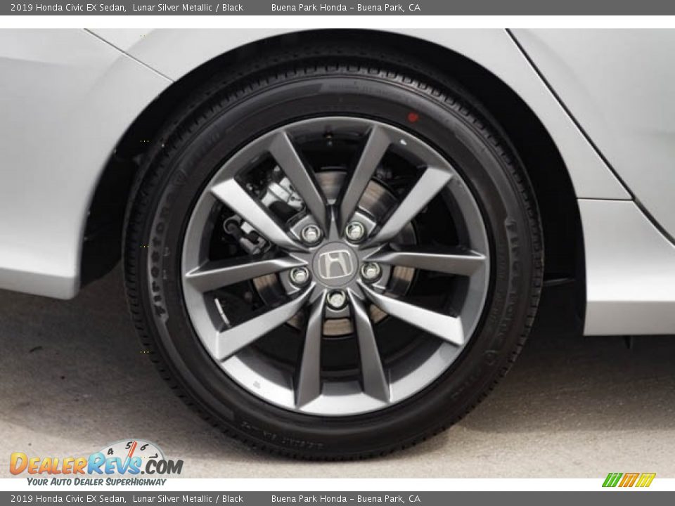 2019 Honda Civic EX Sedan Lunar Silver Metallic / Black Photo #10