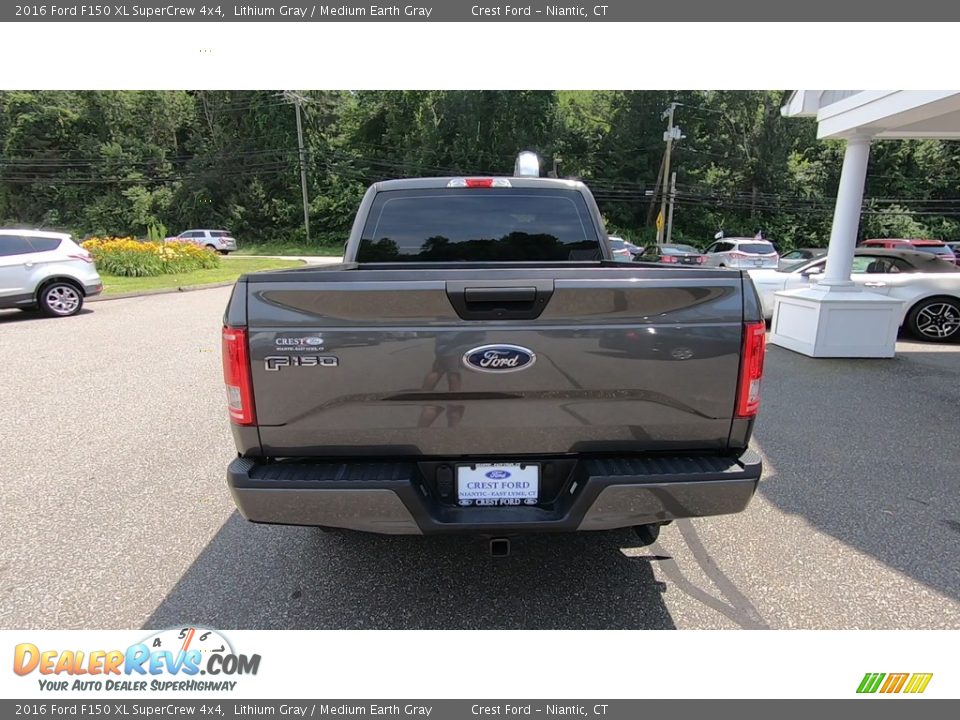 2016 Ford F150 XL SuperCrew 4x4 Lithium Gray / Medium Earth Gray Photo #6