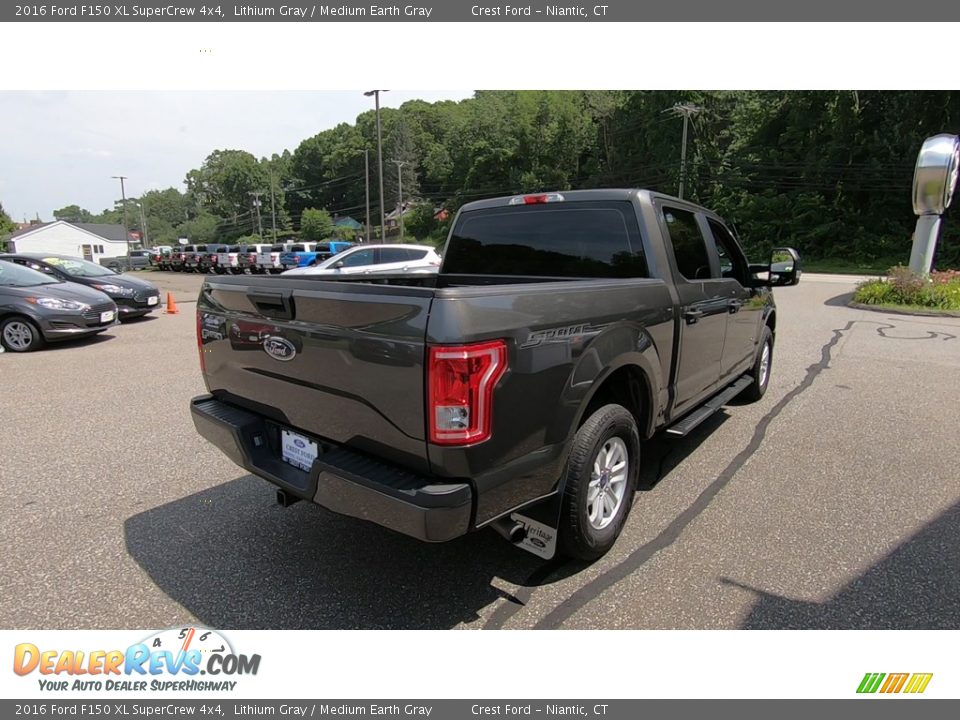 2016 Ford F150 XL SuperCrew 4x4 Lithium Gray / Medium Earth Gray Photo #7