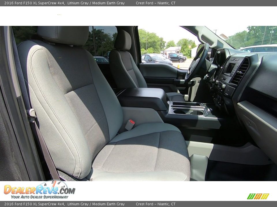 2016 Ford F150 XL SuperCrew 4x4 Lithium Gray / Medium Earth Gray Photo #24