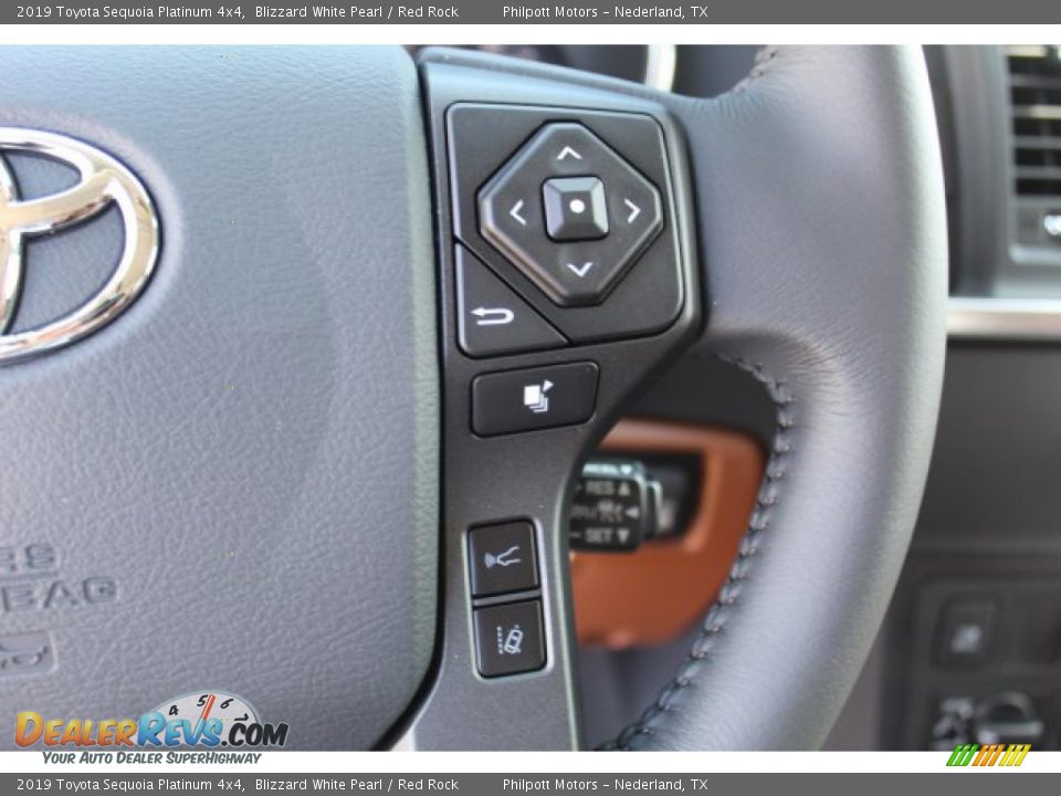 2019 Toyota Sequoia Platinum 4x4 Steering Wheel Photo #13