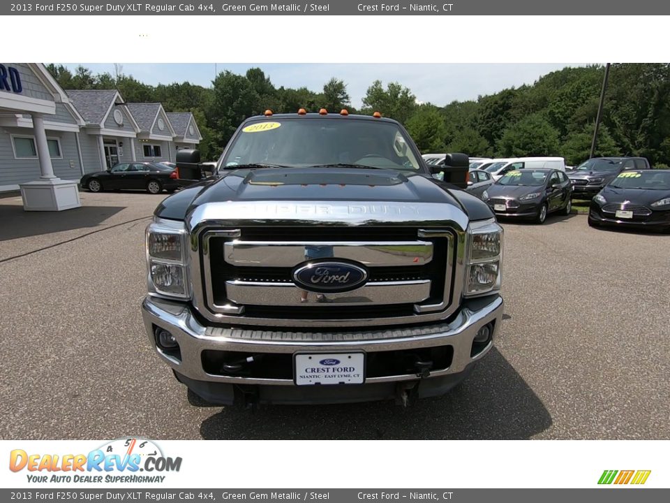 2013 Ford F250 Super Duty XLT Regular Cab 4x4 Green Gem Metallic / Steel Photo #2