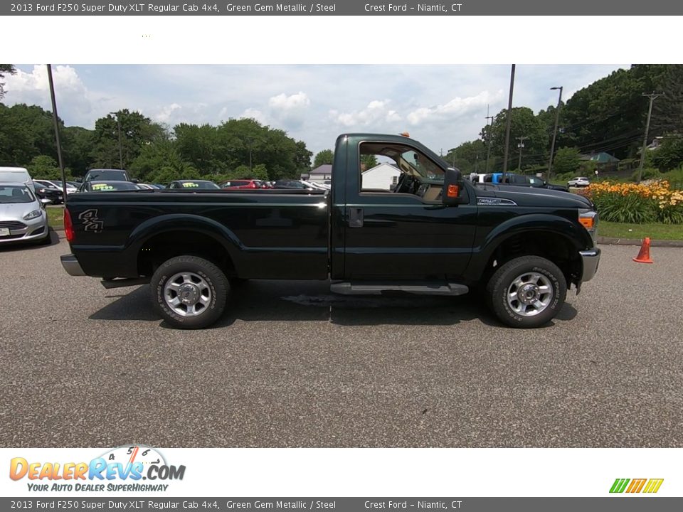 2013 Ford F250 Super Duty XLT Regular Cab 4x4 Green Gem Metallic / Steel Photo #8