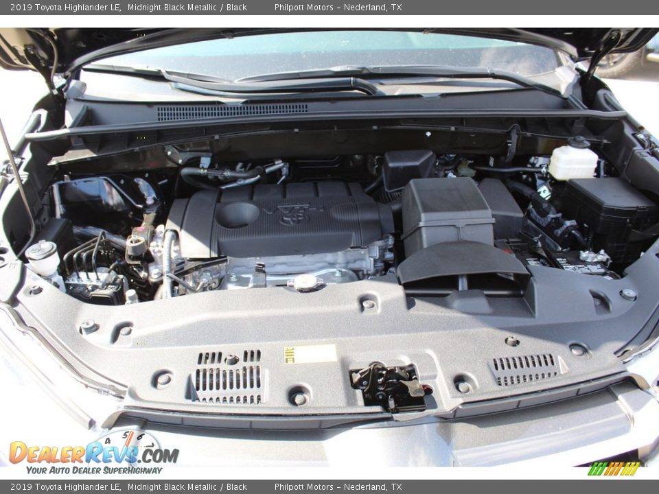 2019 Toyota Highlander LE Midnight Black Metallic / Black Photo #23