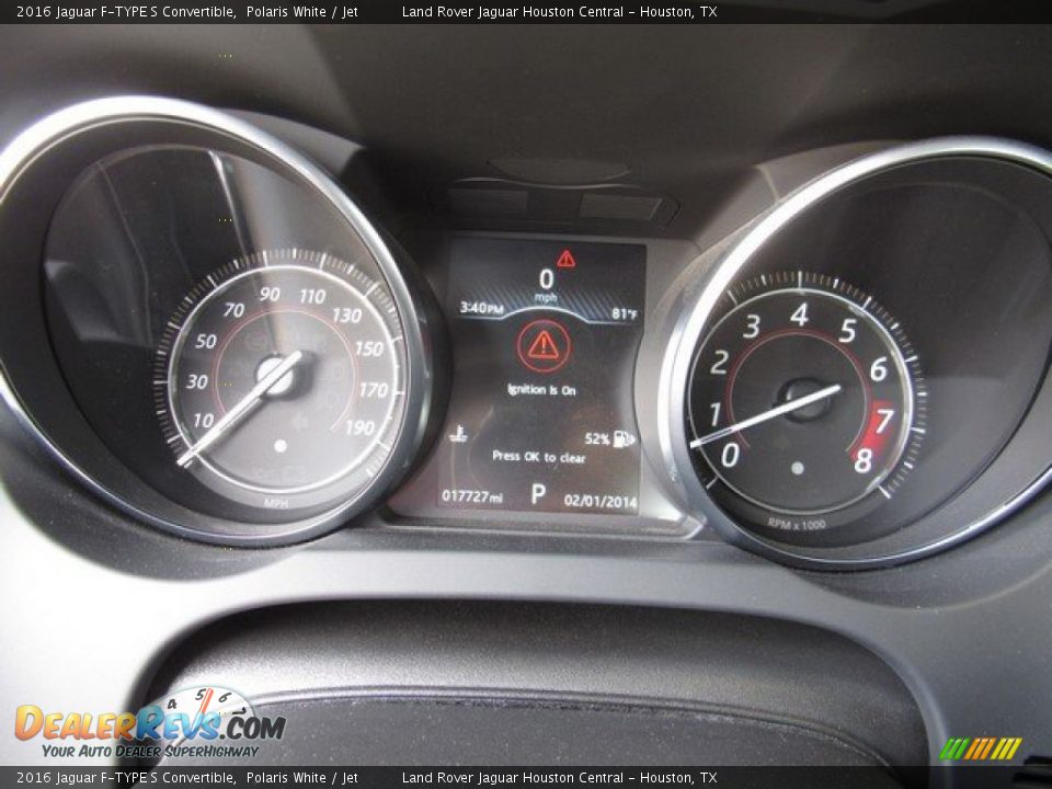 2016 Jaguar F-TYPE S Convertible Gauges Photo #29