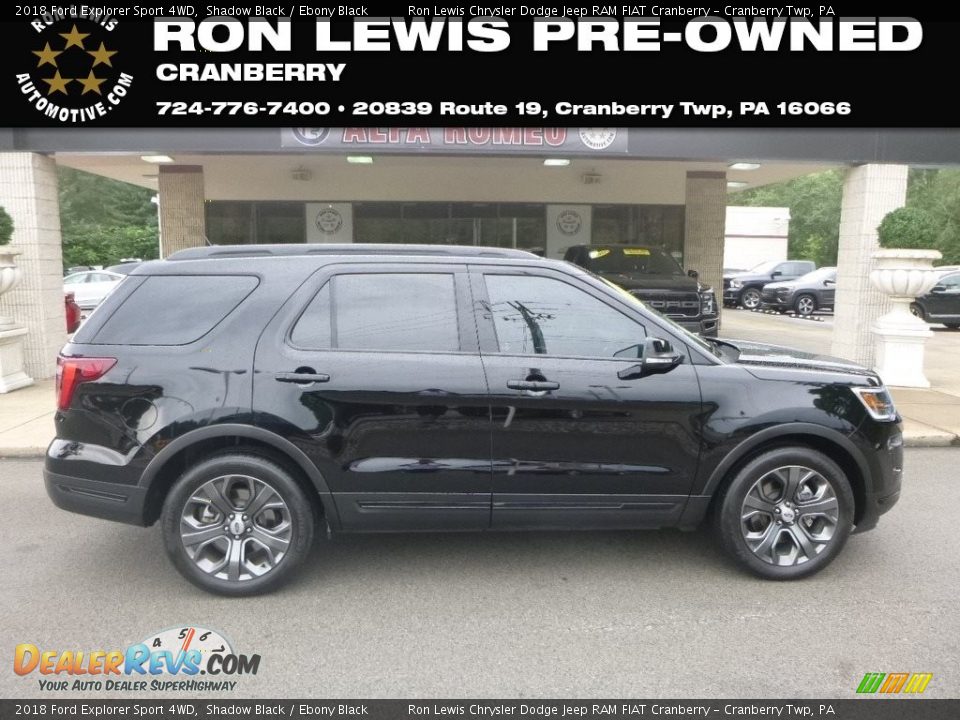 2018 Ford Explorer Sport 4WD Shadow Black / Ebony Black Photo #1