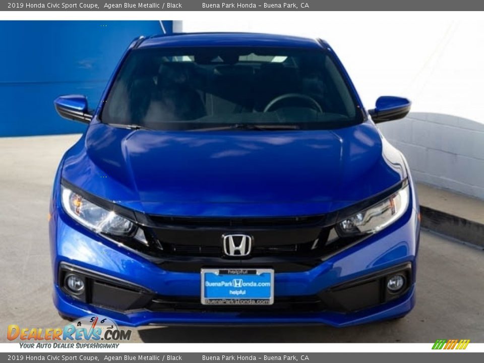 2019 Honda Civic Sport Coupe Agean Blue Metallic / Black Photo #3