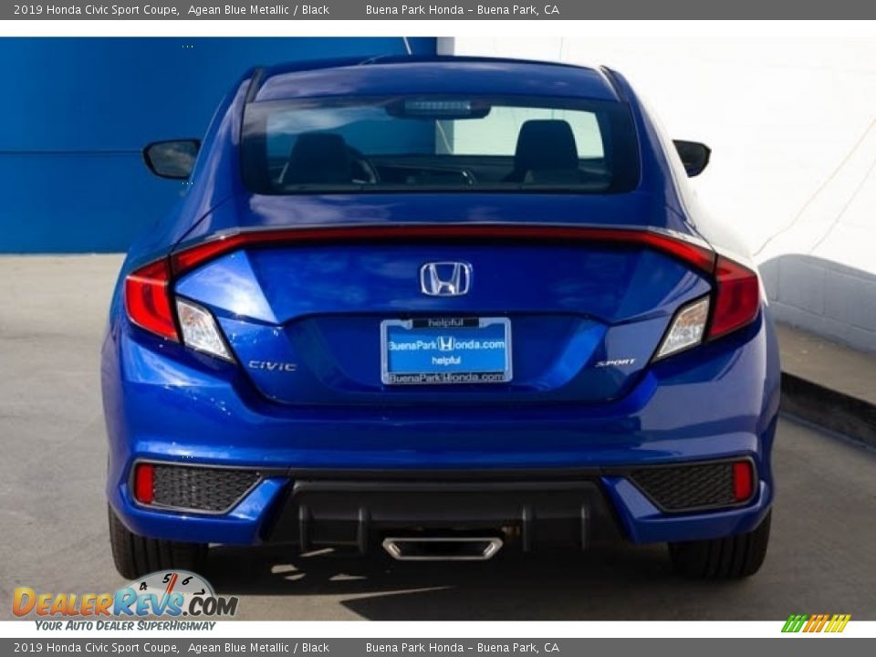 2019 Honda Civic Sport Coupe Agean Blue Metallic / Black Photo #6