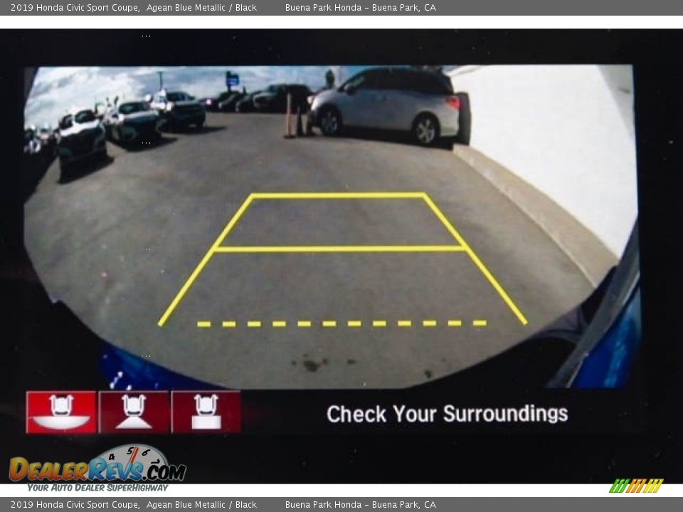 2019 Honda Civic Sport Coupe Agean Blue Metallic / Black Photo #15