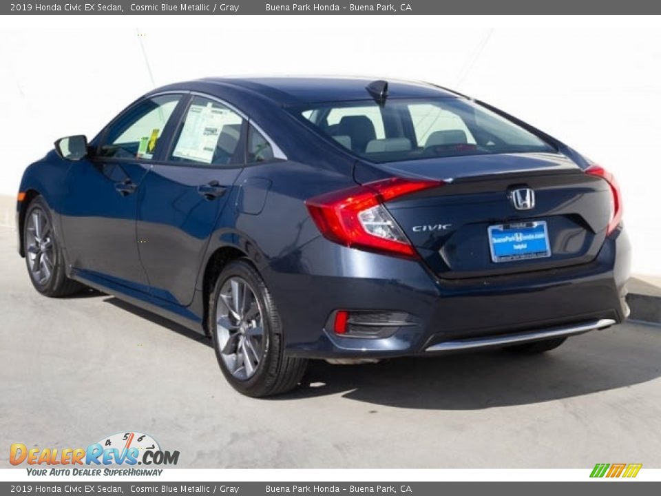 2019 Honda Civic EX Sedan Cosmic Blue Metallic / Gray Photo #2