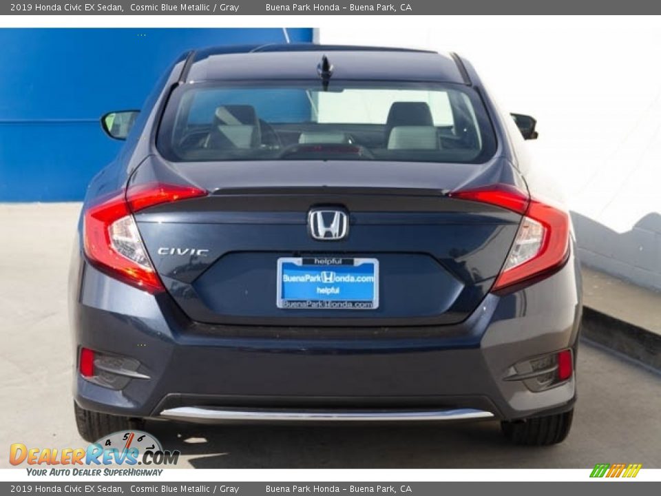 2019 Honda Civic EX Sedan Cosmic Blue Metallic / Gray Photo #5