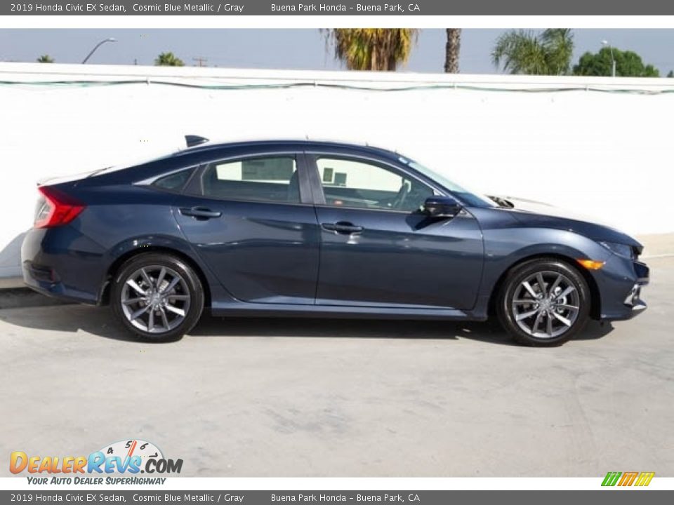 2019 Honda Civic EX Sedan Cosmic Blue Metallic / Gray Photo #8