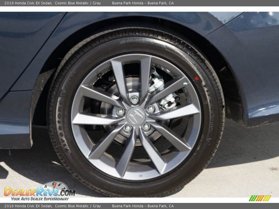 2019 Honda Civic EX Sedan Cosmic Blue Metallic / Gray Photo #12