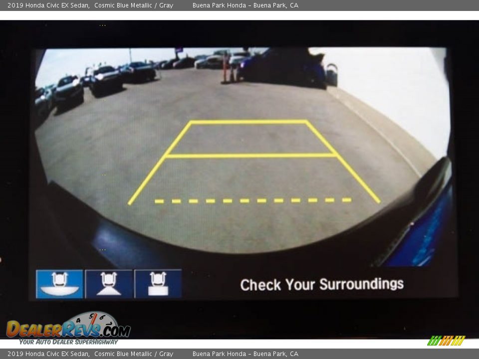 2019 Honda Civic EX Sedan Cosmic Blue Metallic / Gray Photo #14