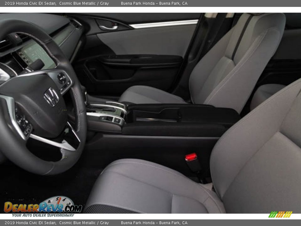 2019 Honda Civic EX Sedan Cosmic Blue Metallic / Gray Photo #16