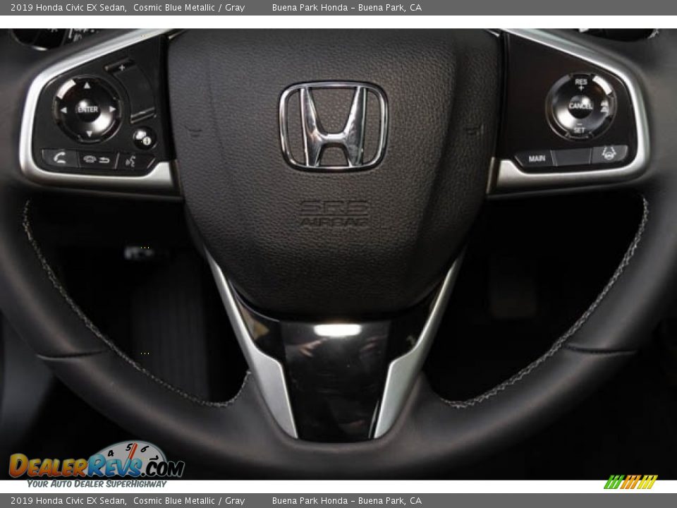 2019 Honda Civic EX Sedan Cosmic Blue Metallic / Gray Photo #20