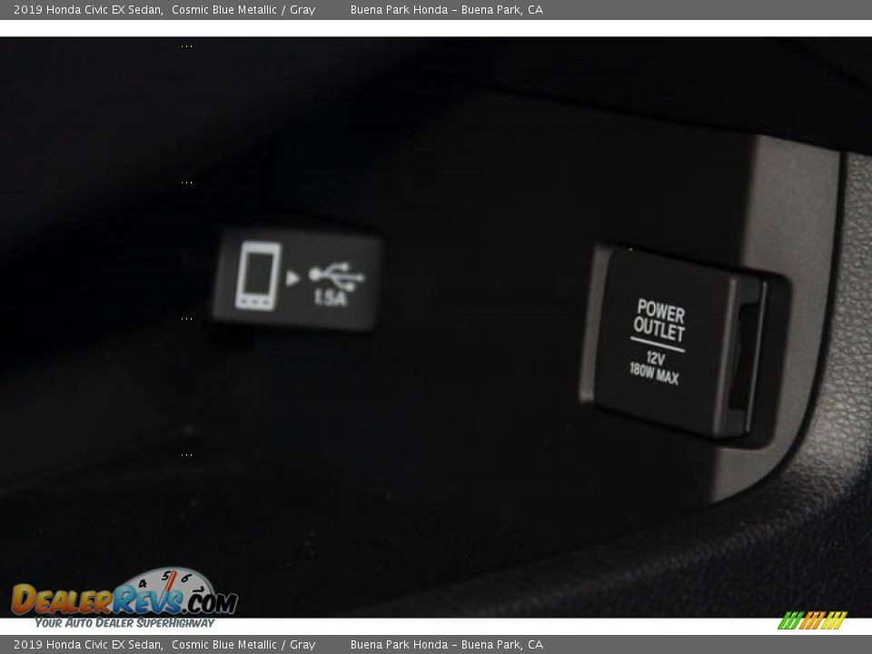 2019 Honda Civic EX Sedan Cosmic Blue Metallic / Gray Photo #31