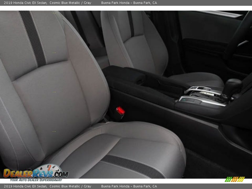 2019 Honda Civic EX Sedan Cosmic Blue Metallic / Gray Photo #32