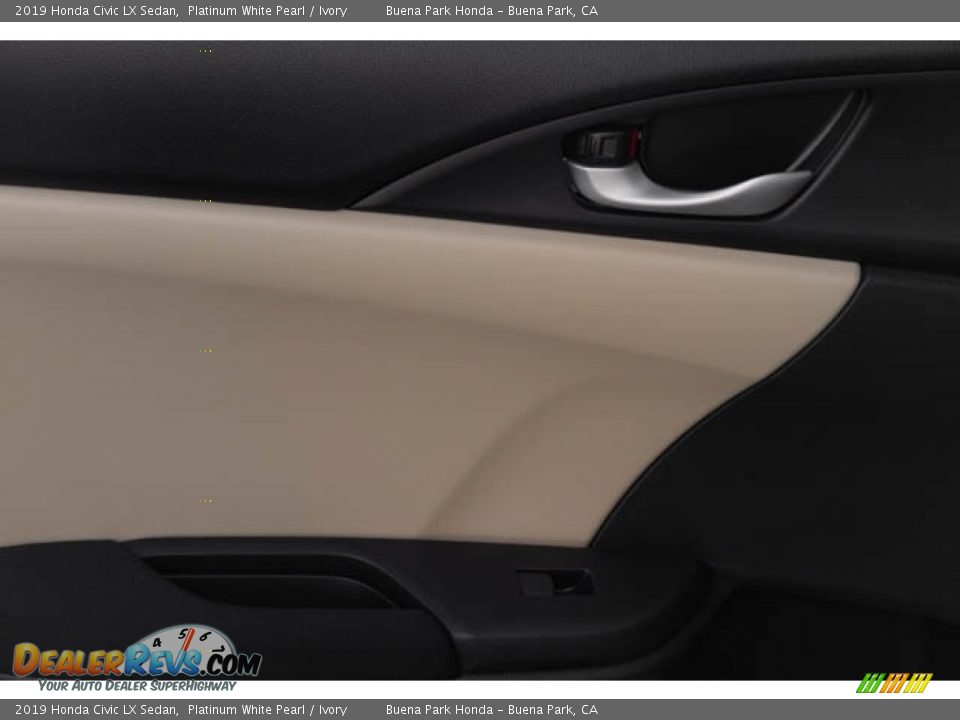 2019 Honda Civic LX Sedan Platinum White Pearl / Ivory Photo #34